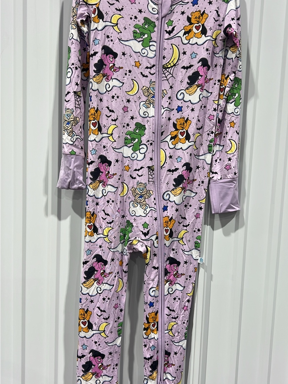 BAMBOO Lilac Character-Print Footed One-Piece Pajamas
